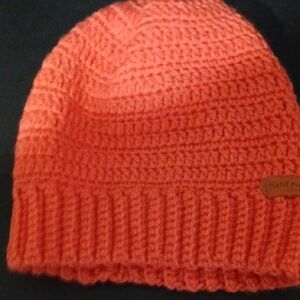 Handmade Orange Knit Beanie